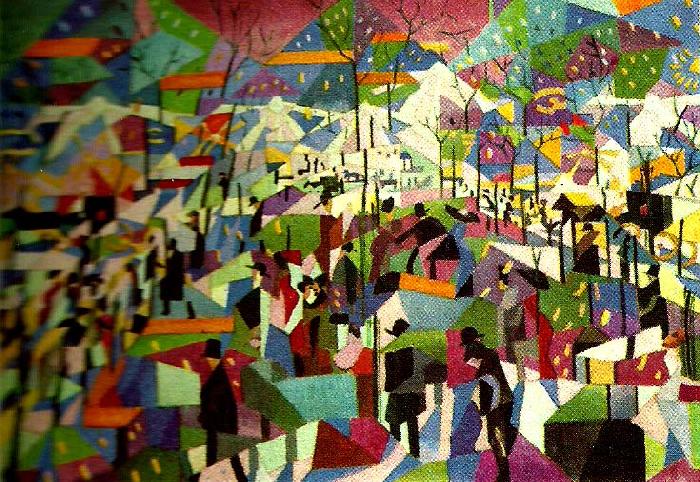 gino severini boulevarden oil painting picture